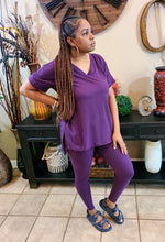 Load image into Gallery viewer, 24/7 Chill Set (2pcs Short Sleeve Leggings Set)- Multiple Colors Available