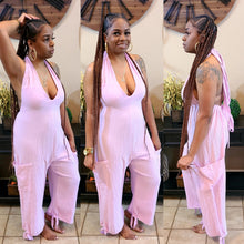 Load image into Gallery viewer, Paradise Double Gauze Halter Jumpsuit