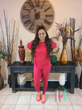 Load image into Gallery viewer, 24/7 Chill Set (2pcs Short Sleeve Leggings Set)- Multiple Colors Available