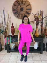 Load image into Gallery viewer, 24/7 Chill Set (2pcs Short Sleeve Leggings Set)- Multiple Colors Available