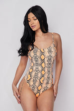 Load image into Gallery viewer, He's HISStory Snake Print Bodysuit
