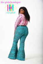 Load image into Gallery viewer, Ssssequins and Ssssnakes Flare Jeans - Curves
