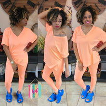 Load image into Gallery viewer, 24/7 Chill Set (2pcs Short Sleeve Leggings Set)- Multiple Colors Available