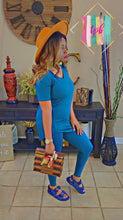 Load image into Gallery viewer, 24/7 Chill Set (2pcs Short Sleeve Leggings Set)- Multiple Colors Available