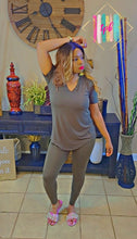 Load image into Gallery viewer, 24/7 Chill Set (2pcs Short Sleeve Leggings Set)- Multiple Colors Available