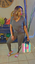 Load image into Gallery viewer, 24/7 Chill Set (2pcs Short Sleeve Leggings Set)- Multiple Colors Available