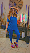 Load image into Gallery viewer, 24/7 Chill Set (2pcs Short Sleeve Leggings Set)- Multiple Colors Available