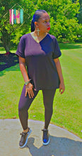 Load image into Gallery viewer, 24/7 Chill Set (2pcs Short Sleeve Leggings Set)- Multiple Colors Available