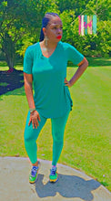 Load image into Gallery viewer, 24/7 Chill Set (2pcs Short Sleeve Leggings Set)- Multiple Colors Available