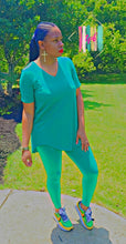 Load image into Gallery viewer, 24/7 Chill Set (2pcs Short Sleeve Leggings Set)- Multiple Colors Available