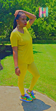 Load image into Gallery viewer, 24/7 Chill Set (2pcs Short Sleeve Leggings Set)- Multiple Colors Available