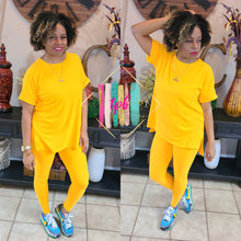 Load image into Gallery viewer, 24/7 Chill Set (2pcs Short Sleeve Leggings Set)- Multiple Colors Available