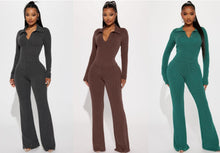 Load image into Gallery viewer, Fall Into It Ribbed Collar Long Sleeve 2pcs Pants Set