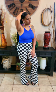 CheckMate Checkered Flare Pants
