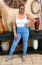 Load image into Gallery viewer, Sail Away High Waist Denim Ankle Pants