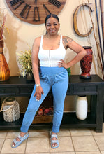 Load image into Gallery viewer, Sail Away High Waist Denim Ankle Pants