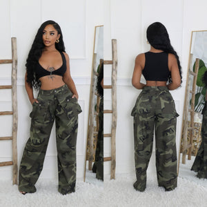 Non-Disclosure Needed - Camo High Waist Pants - Reg & Plus Size