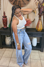 Load image into Gallery viewer, Trendsetter High Waist Distressed Mom Jeans