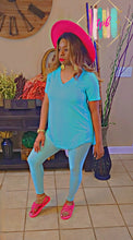 Load image into Gallery viewer, 24/7 Chill Set (2pcs Short Sleeve Leggings Set)- Multiple Colors Available