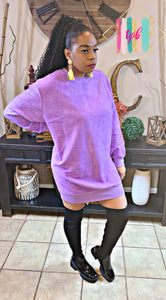 Scoop Long Sleeve Sweater Dress
