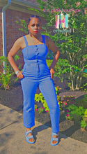 Load image into Gallery viewer, XoXo Button Front Denim Jumpsuit