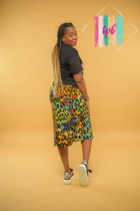 Reign Down Multicolored Leopard Print Skirt