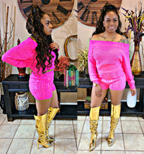 Load image into Gallery viewer, Tickled Pink 2pcs Sweater Short Set